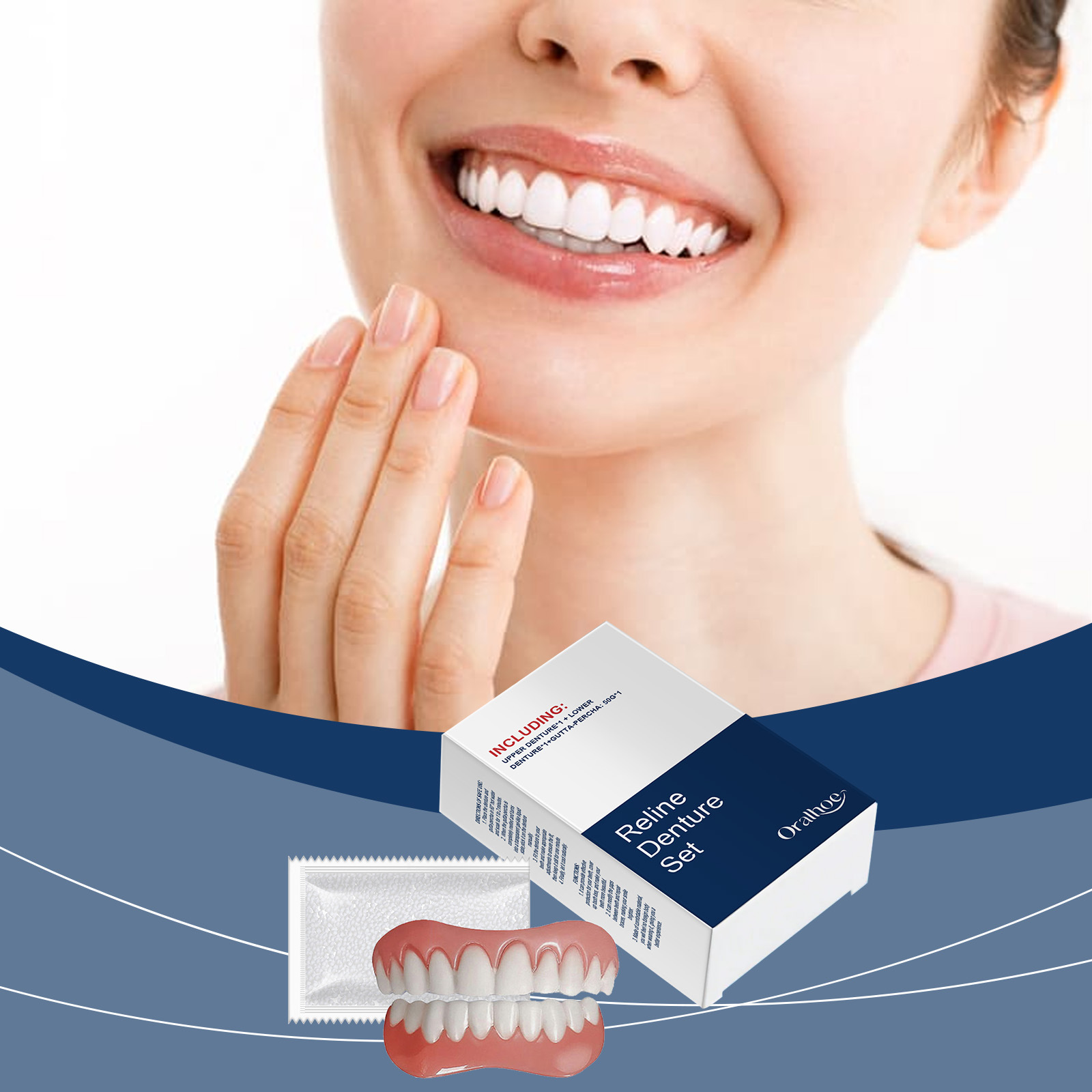 Teeth Whitening With Braces - Takma Dişler Geçici Diş Ağız Simülasyonu