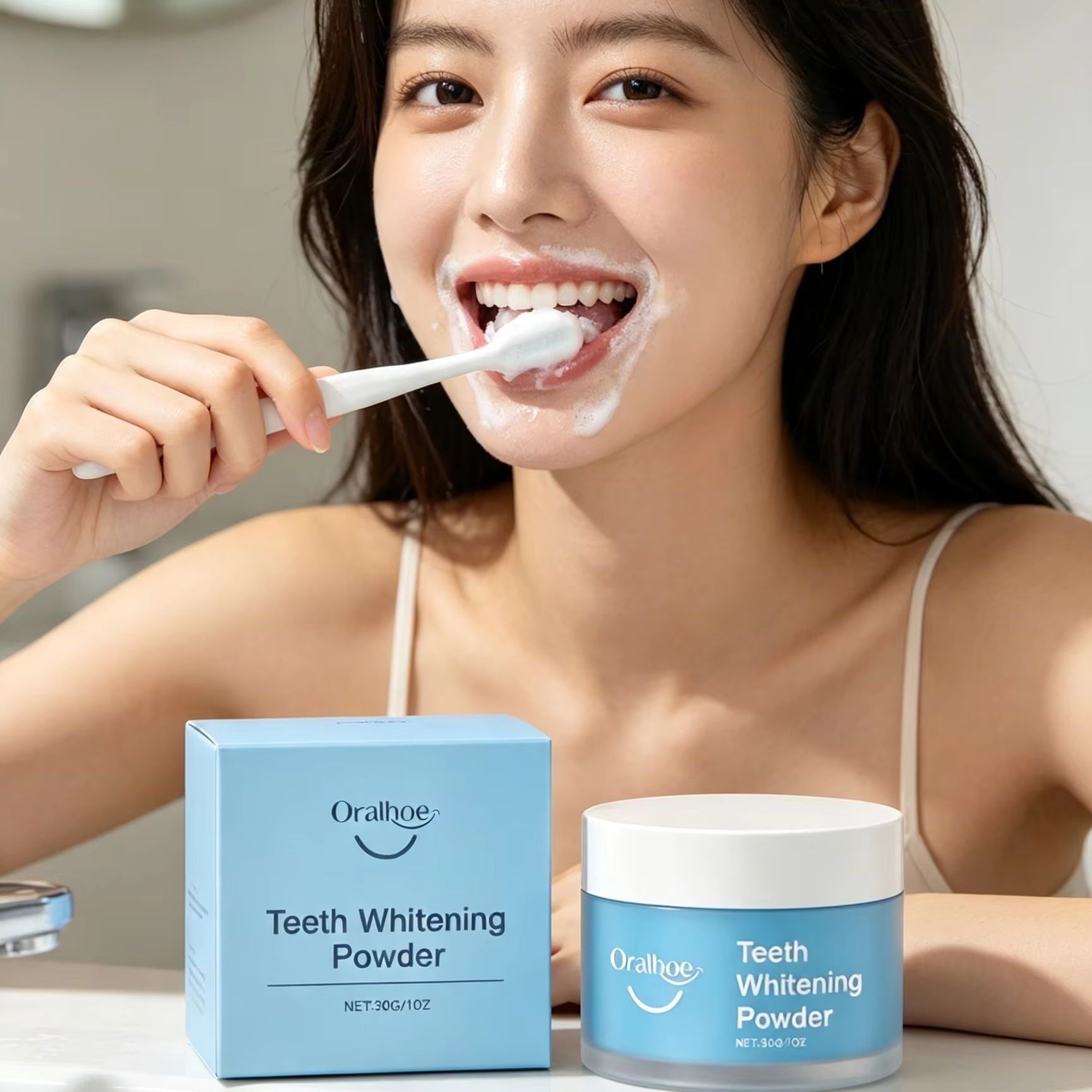 Teeth Whitening Co - Oralhoe Diş Tozu, Dişleri Fırçalamak İçin