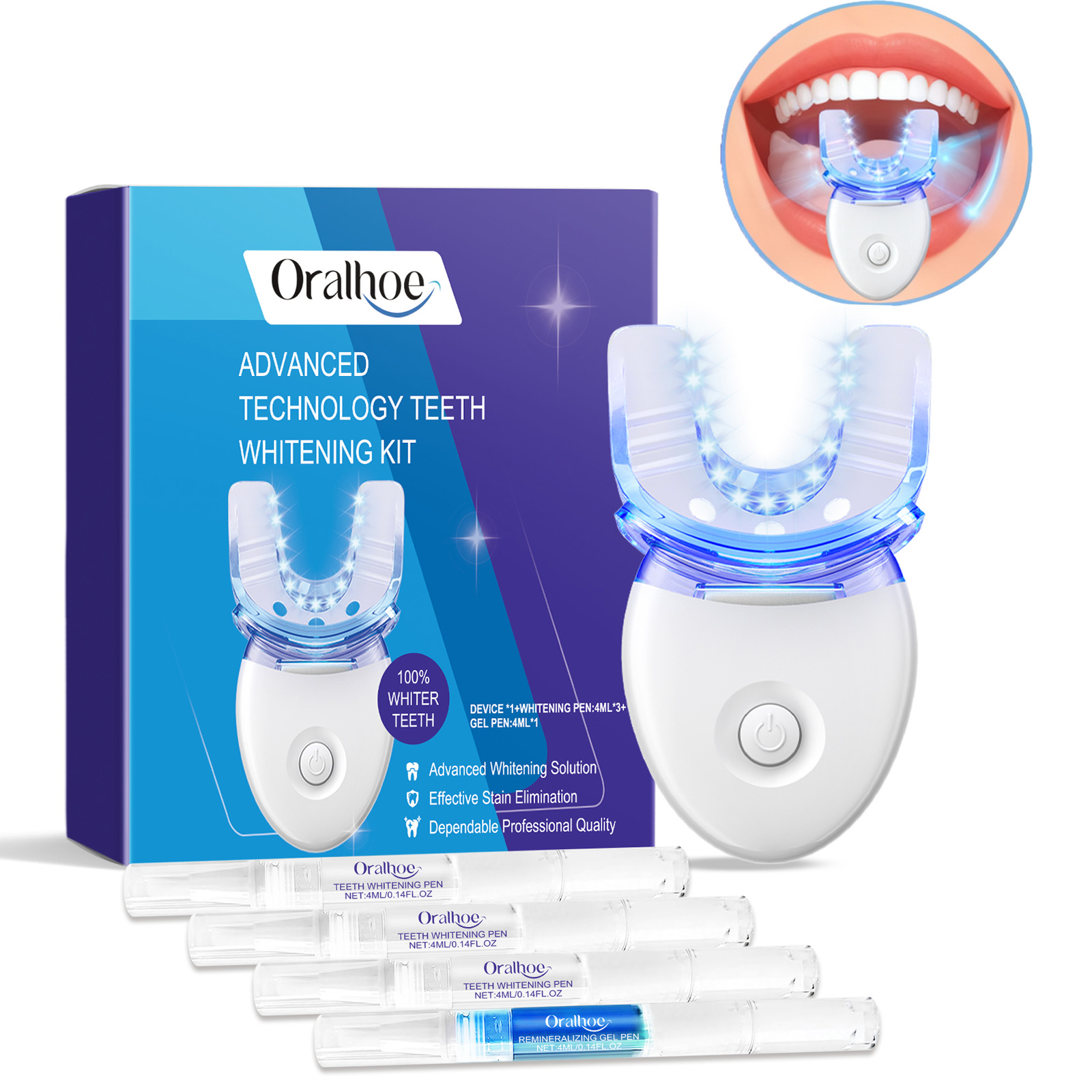 Teeth Whitening Ulta - Profesyonel Diş Beyazlatma LED Işık Kiti,